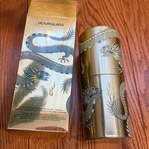 Hourglass Gold and Blue Dragon Decor Set